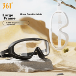361° swimming trunks men's swimming goggles and swimming cap suit boxer swimsuit professional training swimming shorts anti-embarrassment quick-drying large size pants