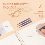 Deli S01-JD neutral pen signature pen 0.5mm bullet tip press pen fountain pen office supplies red 12 pieces/box 92622 - Image 4