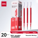 Deli S08 upgraded black gold model large capacity arc closing click neutral pen office pen water pen 0.5mm bullet head black 10 pieces/box S08Pro-10