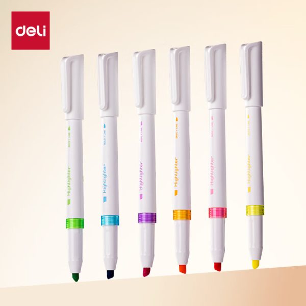 Deli (deli) color double-headed marker pen hook pen marker pen set painting graffiti painting pen 12 colors DL-S571