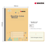 KAISA 22K double-line exercise book thick paper homework book double-line math Chinese book 20 sheets 5 books KSP0033 - Image 5