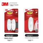 3M hook punch-free office supplies strong door back sticky hook no trace no damage to the wall reusable designer series medium 2 pieces - Image 4