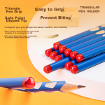 Deli quick-drying gel pen double ball ST pen head 0.5mm student gel pen brush pen exam pen double core black 5 pieces/box S08-E5 - Image 5