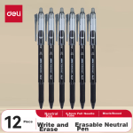 Deli S01 neutral pen signature pen 0.5mm bullet classic office press pen water pen S01 upgraded large capacity long battery life blue 12 pieces/box 33388S