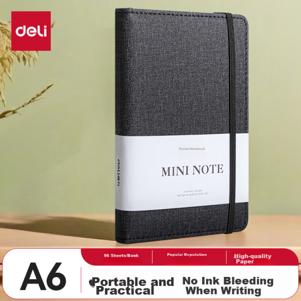 Deli kraft paper English notebook sewing soft copy homework notebook 16K40 sheets 14 lines 3 books F1640-3
