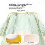 9i9 baby eating overalls waterproof long sleeve kindergarten painting clothes infant children reverse wear splash-proof clothes rabbit A128
