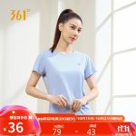 361° T-shirt short-sleeved women's spring and summer round neck outdoor sports leisure loose breathable top 662519106-5