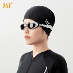 361° fabric swimming cap professional swimming cap for women with long hair and ear protection comfortable and not tight head enlarged head circumference fashionable hat - Image 8