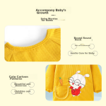 9i9 baby eating overalls waterproof long sleeve kindergarten painting clothes infant children reverse wear splash-proof clothes rabbit A128 - Image 6