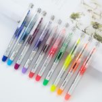 Juvenile companion X magic card ancient style neutral pen high value press brush question signature pen student exam special ST smooth quick-drying black pen core flower shadow and poem 4 packs 3236 - Image 5
