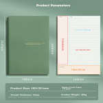 Deli A7/96 sheets portable notebook creative leather cover pocket book mini notebook word handbook brown BP119 - Image 10