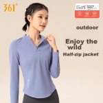 361° sportswear women's long-sleeved tops half-open yoga clothes spring and autumn running training clothes slim yoga fitness clothes - Image 2