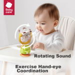 babycare bear dining table rattle baby toy newborn full moon holiday gift soothing hand rattle yellow white