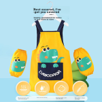 9i9 children's apron summer painting clothes overalls waterproof baby sleeves kindergarten meal reverse wear splash-proof clothes dinosaur A12 - Image 7