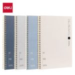 Deli 25K/180 sheets business notepad notebook leather cover office meeting diary blue 22298