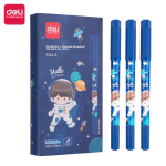 Deli S01 neutral pen signature pen 0.5mm bullet classic office press pen water pen S01 upgraded large capacity long battery life black 3 pieces/box 33388S-3 - Image 9