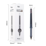 Deli (deli) warm sun quick-drying press neutral pen ink with fragrance 0.5mmST head student brush pen examination pen signature pen black 3 pieces/box SA612-3 - Image 4