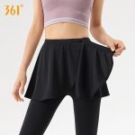 361° yoga pants cover skirt to prevent exposure one-piece outer wear sports hip-covering skirt short skirt yoga skirt cover running cover skirt - Image 3