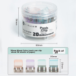 [Super hot item] Deli loose-leaf binding buckle color plastic loose-leaf ring book ring photo album loose-leaf ring card ring key opening ring loose-leaf book buckle 15mm 50 pieces mixed TA864 - Image 3