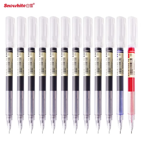 Deli (deli) Zhenshun push office neutral pen signature pen water pen 0.5mm bullet head black 12 pieces/box S60