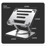 ATSCORE laptop stand computer desk stand radiator 360 degree rotation lifting suspended vertical heightening bracket Apple Mac Huawei Lenovo Savior aluminum alloy stand - Image 9