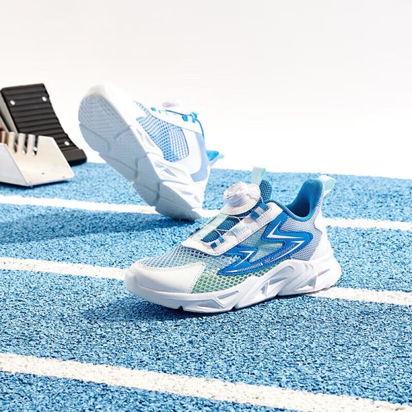 361° children's shoes children's running shoes summer boys and girls 3-14 years old large mesh knob running shoes blue 29