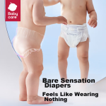 Babycare Royal Pro Nude Diapers NB Code 3 Pieces Trial Pack (<5kg) Newborn Baby Diapers Ultra-thin Breathable - Image 2
