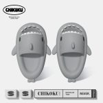 chikoku shark slippers men's summer home bathroom thick bottom non-slip couple slippers women's summer outdoor wear