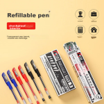 Dianshi Press Pen Elementary School Students Third Grade Writing Writing Special Learning Children's Pen DS-784 Small Cabin Fine Tip [Blue Rod-Magic Liquid Erasable Blue] 1 Pen 5 Ink Sacs - Image 3
