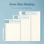 Deli B5/60 loose-leaf notebook inner page detachable notepad diary 257*178mm inner core gray HB560 - Image 7