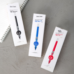Deli (deli) warm sun quick-drying press neutral pen ink with fragrance 0.5mmST head student brush pen examination pen signature pen black 3 pieces/box SA612-3 - Image 6
