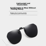 Angelamiao sunglasses clip-on men's ultra-light driving sun protection color-changing polarized sunglasses clip-on can be flipped up myopia glasses women - Image 6