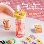 BABLOV flower companion water cup female large capacity high value portable tritan tea and water separation tea straw cup 800ml - Image 6