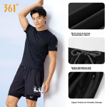 361° swimsuit men's professional quick-drying breathable sports short-sleeved tops large size anti-embarrassment loose hot spring swimming equipment - Image 3