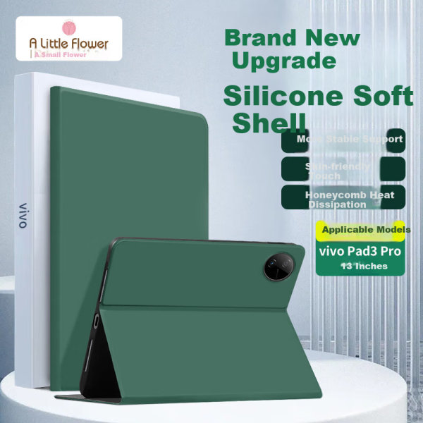 ALittleFlower suitable for vivopad3/5pro protective cover 13 inches 25/24 models iqoopad2 pro tablet protective cover ultra-thin full-cover anti-fall soft shell sleep dark green