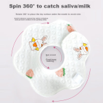 9i9 baby bib summer waterproof bib pure cotton surface baby rotatable rice pocket 3 pieces random colors A438