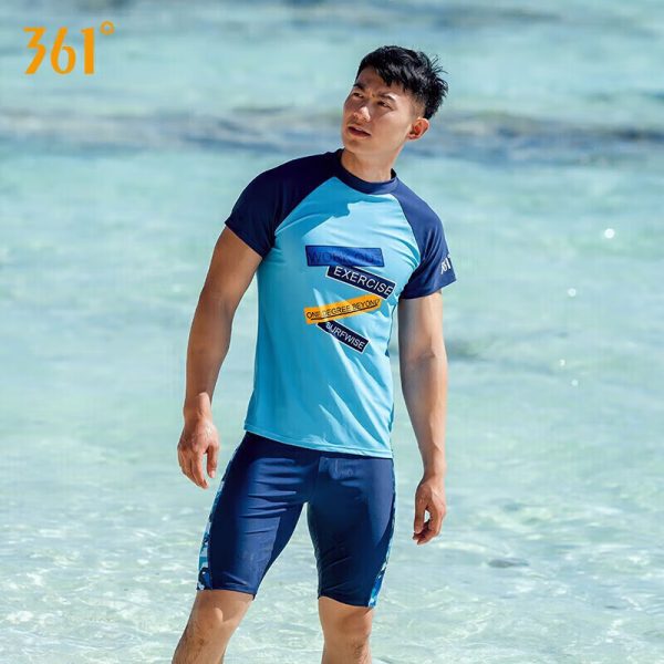 361° swimming trunks men's swimsuit comfortable and embarrassment-free five-point boxer quick-drying non-fitting hot spring professional training equipment