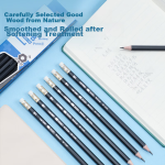 Deli (deli) Zhenshun smooth office neutral pen signature pen 0.5mm bullet head press pen fountain pen office supplies black 6 pieces/box S08-6 - Image 6