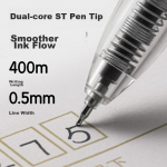 Jin Wannian [12 presses] 0.5mm red neutral pen Shuxie press classic press bullet signature pen training exam brushing office G-1326-003 - Image 2