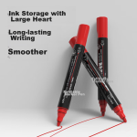 Deli thick head refillable ink marker oily big head logistics express office marker red 10 pieces/box S552 - Image 5
