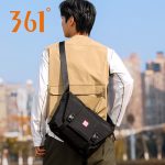 361° Men and women large capacity shoulder bag messenger bag student couple leisure sports outdoor small backpack messenger bag black - Image 7