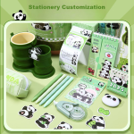 Juvenile companion stationery set gift box elementary school students Children's Day gift girl birthday gift graduation prize gift package souvenir children learning panda hug bucket - Image 6