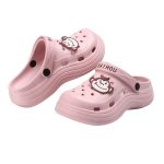 BAIHOU White Monkey Women's Hole Shoes Summer Garden Cartoon Indoor Beach Baotou Sandals D-01 Purple Pink 36-37 - Image 3