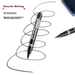 Jin Wannian whiteboard pen black mini small thin rod single head erasable easy to erase children's male and female special pen 20 pieces K-0603 - Image 3