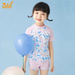 361° children's swimsuit female summer split print cute swimsuit small and medium-sized girls hot spring two-piece swimsuit - Image 4