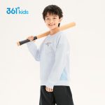 361° children's clothing children's sweatshirt 24 spring and autumn boys and girls middle and large children's sports casual pullover sweatshirt white 140 - Image 3
