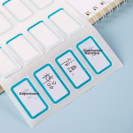 Maped self-adhesive waterproof label stickers waterproof stickers children's student office supplies 96 pieces blue frame 18*32mm 774593CH - Image 6