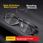 Bertha Donghai natural crystal lens brand reading glasses men's stone glasses high-end high-definition anti-scratch and wear-resistant - Image 2