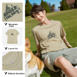 361° short-sleeved men's and women's t-shirts spring and summer couples pure cotton sports loose round neck casual printed tops 632523110-1