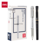 Deli (deli) giant writing straight liquid pen student brush question quick-drying neutral pen 0.5mm full needle tube signature pen large capacity neutral pen 3 black 1 red 1 blue
